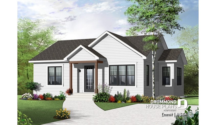 Bathrooms 3114 Drummond House Plans, Ranch Style House Plans With Large Kitchen In Front