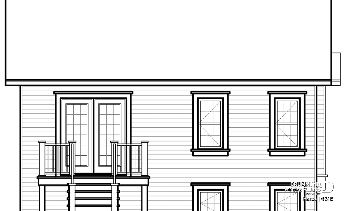 rear elevation - Pierce