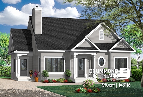 Color version 3 - Front - Economical 2 bedroom single storey with foyer and laundry area - Stuart
