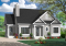 Color version 4 - Front - Economical 2 bedroom single storey home plan, fireplace, laundry room on main floor, unfinished basement - Stuart