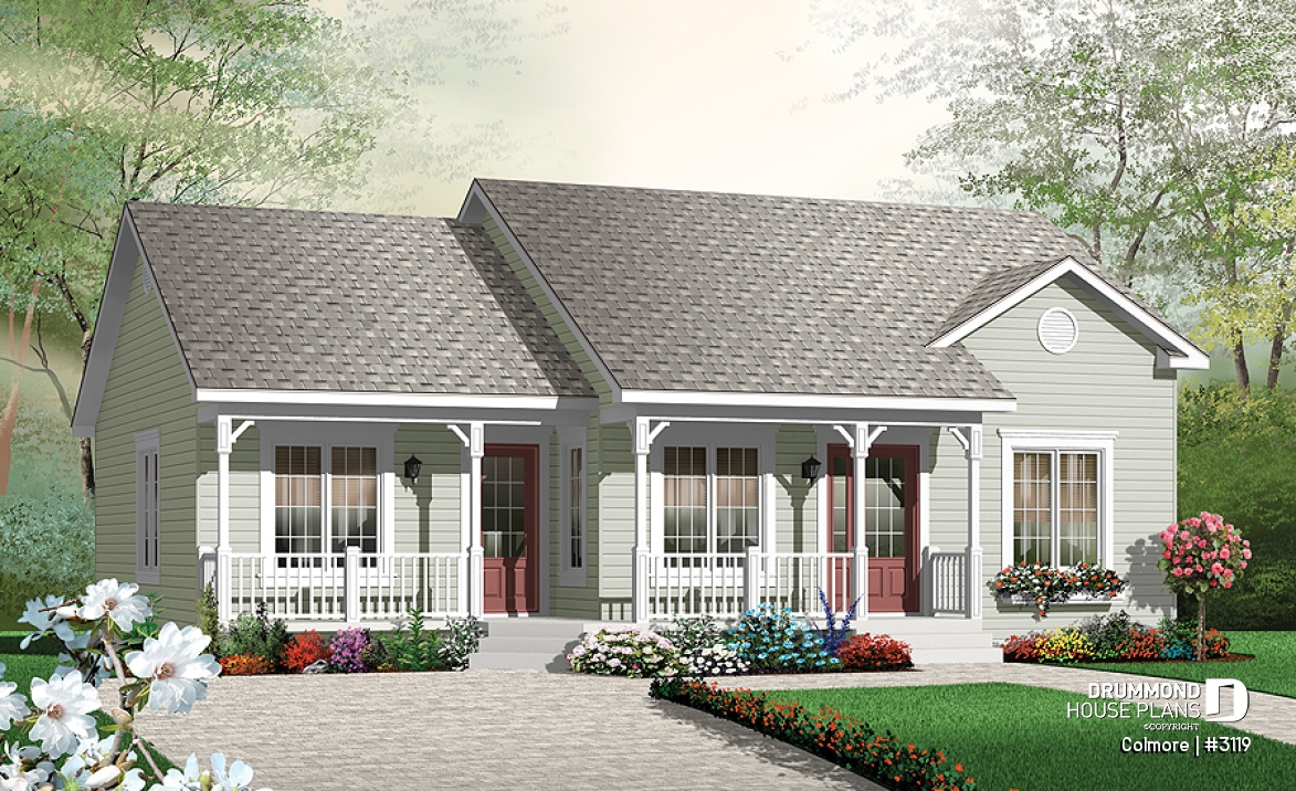 front - BASE MODEL - Single storey 2 bedroom country style with well appointed bathroom, master with walk-in and access to bath - Colmore