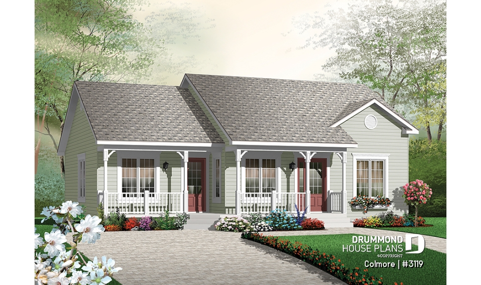 front - BASE MODEL - Single storey 2 bedroom country style with well appointed bathroom, master with walk-in and access to bath - Colmore