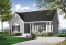 Color version 1 - Front - Cozy 2 -4 bedroom bungalow house plan, pantry and planning desk in kitchen, open floor plan with 9' ceiling,  - Padgett 2