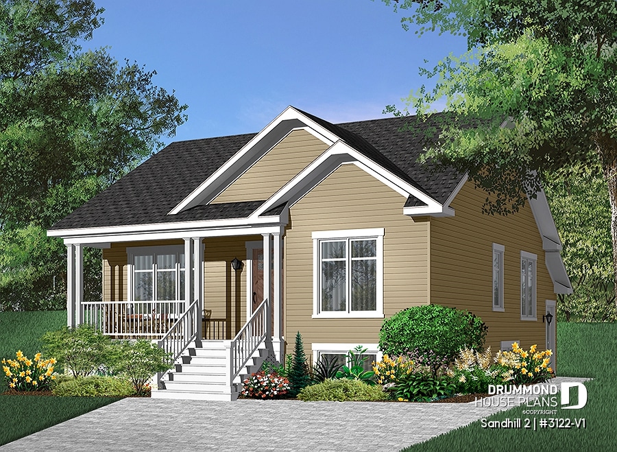House plan 4 bedrooms, 2 bathrooms, 3122-V1 | Drummond House Plans