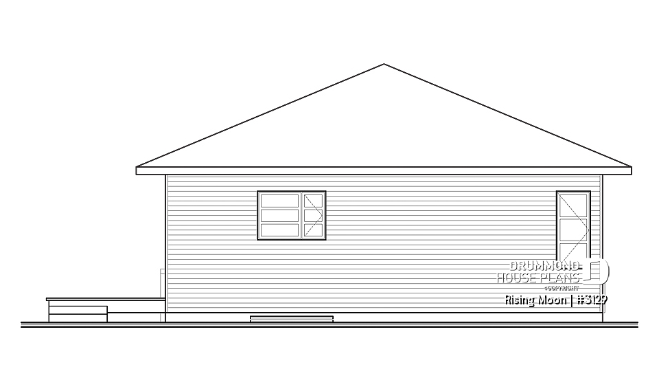 rear elevation - Rising Moon