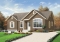 front - BASE MODEL - Ranch Bungalow house plan with 3 bedrooms, cathedral ceiling and large eat-in kitchen - Kenora