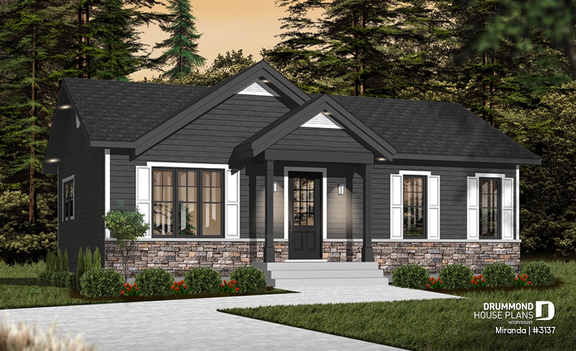 front - BASE MODEL - An affordable house plan designed for the real needs of today’s families - Miranda