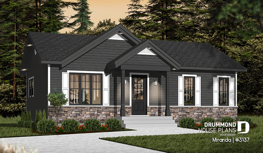 front - BASE MODEL - An affordable house plan designed for the real needs of today’s families - Miranda