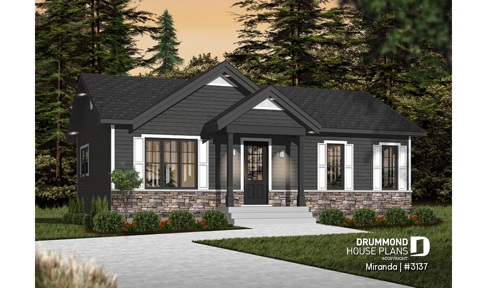 front - BASE MODEL - An affordable house plan designed for the real needs of today’s families - Miranda
