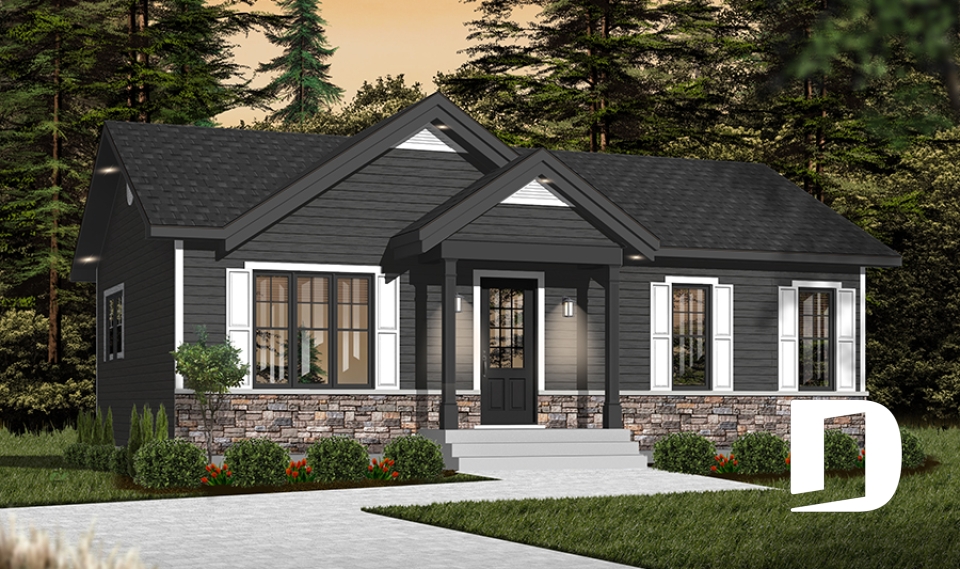 front - BASE MODEL - An affordable house plan designed for the real needs of today’s families - Miranda