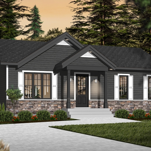 front - BASE MODEL - An affordable house plan designed for the real needs of today’s families - Miranda