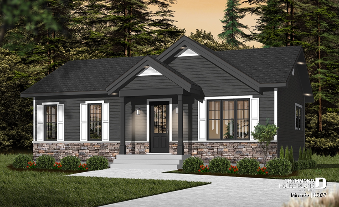 front - BASE MODEL - An affordable house plan designed for the real needs of today’s families - Miranda