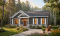 front - BASE MODEL - Smart & affordable 3 bedroom bungalow house plan, optional finished basement includes 2 more bedrooms - Miranda 5