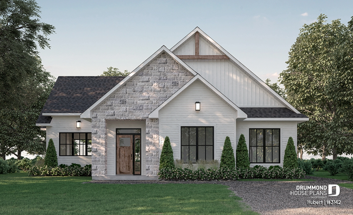 alternate - Bright Classic Bungalow with Cathedral Ceilings, 2 to 5 Bedrooms, Fireplace, and Main Floor Primary Suite - Hubert