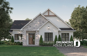 alternate - Family home plan, 2 to 5 beds if you finish the basement, den, home theater, game room, gym - Hubert