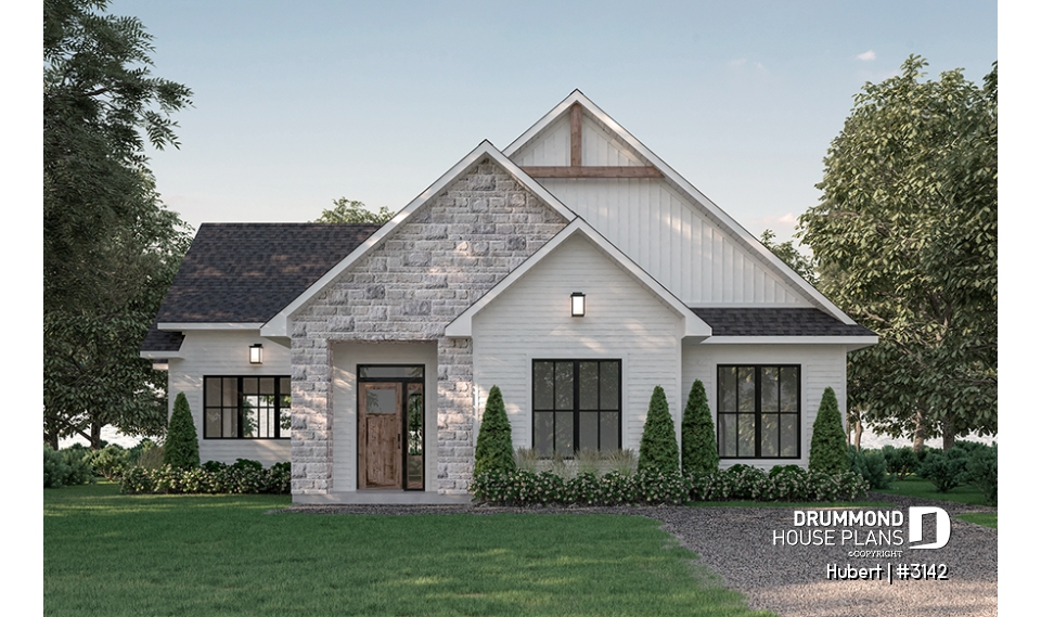 alternate - Bright Classic Bungalow with Cathedral Ceilings, 2 to 5 Bedrooms, Fireplace, and Main Floor Primary Suite - Hubert