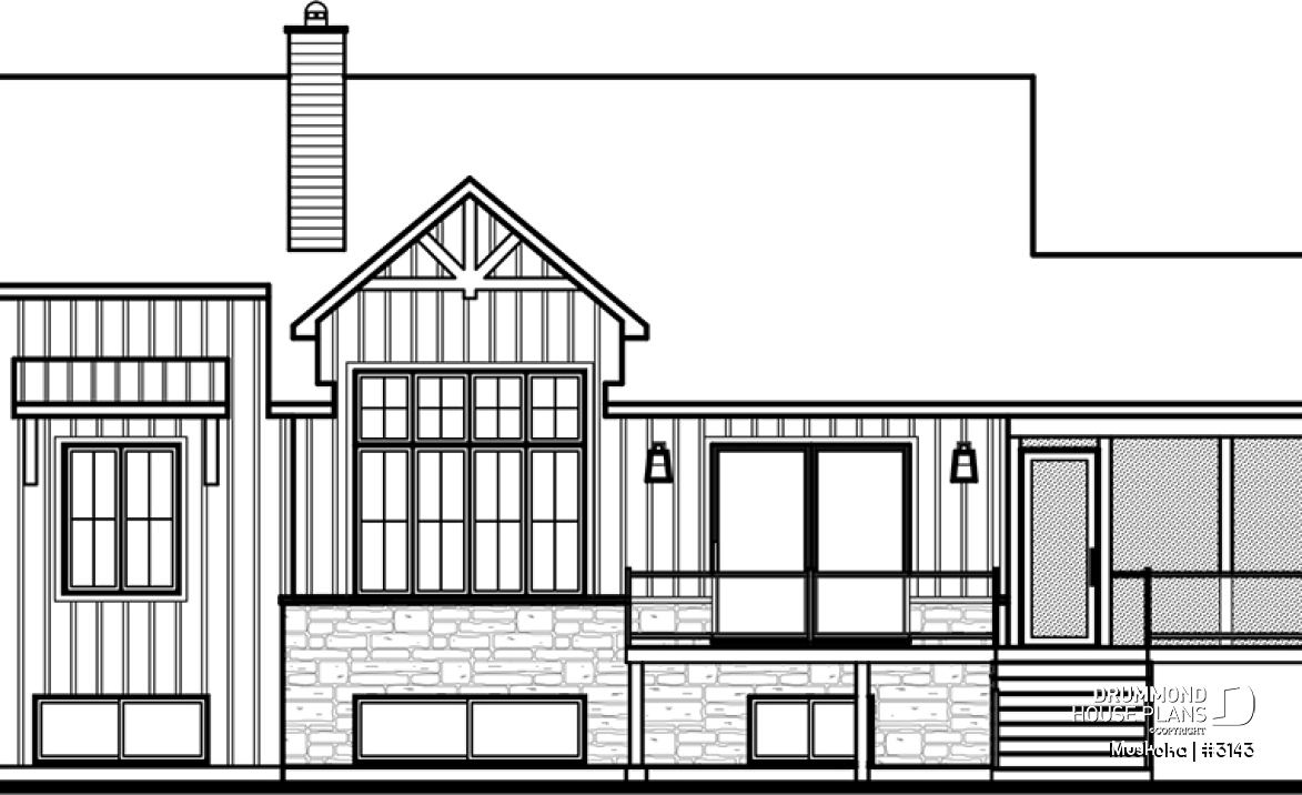 rear elevation - Muskoka