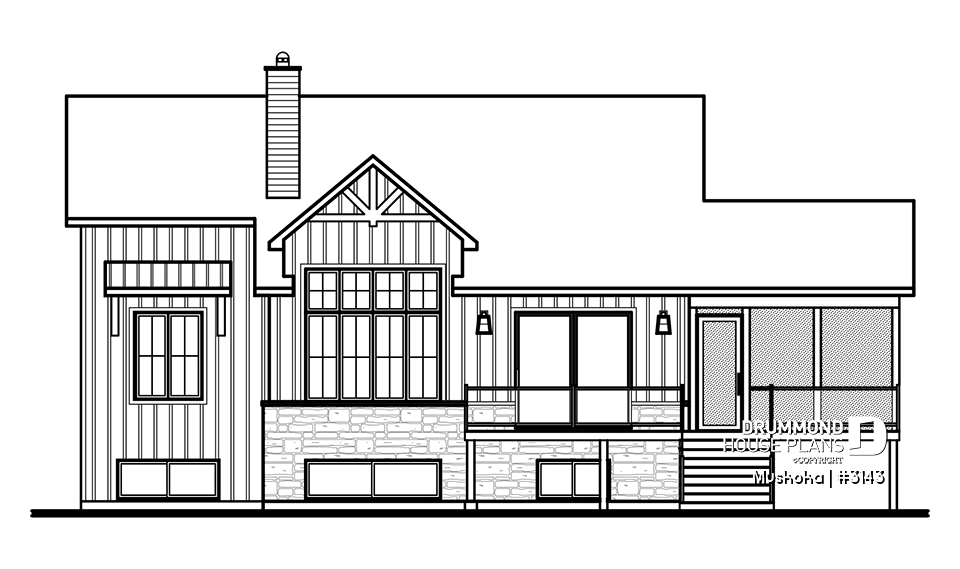 rear elevation - Muskoka