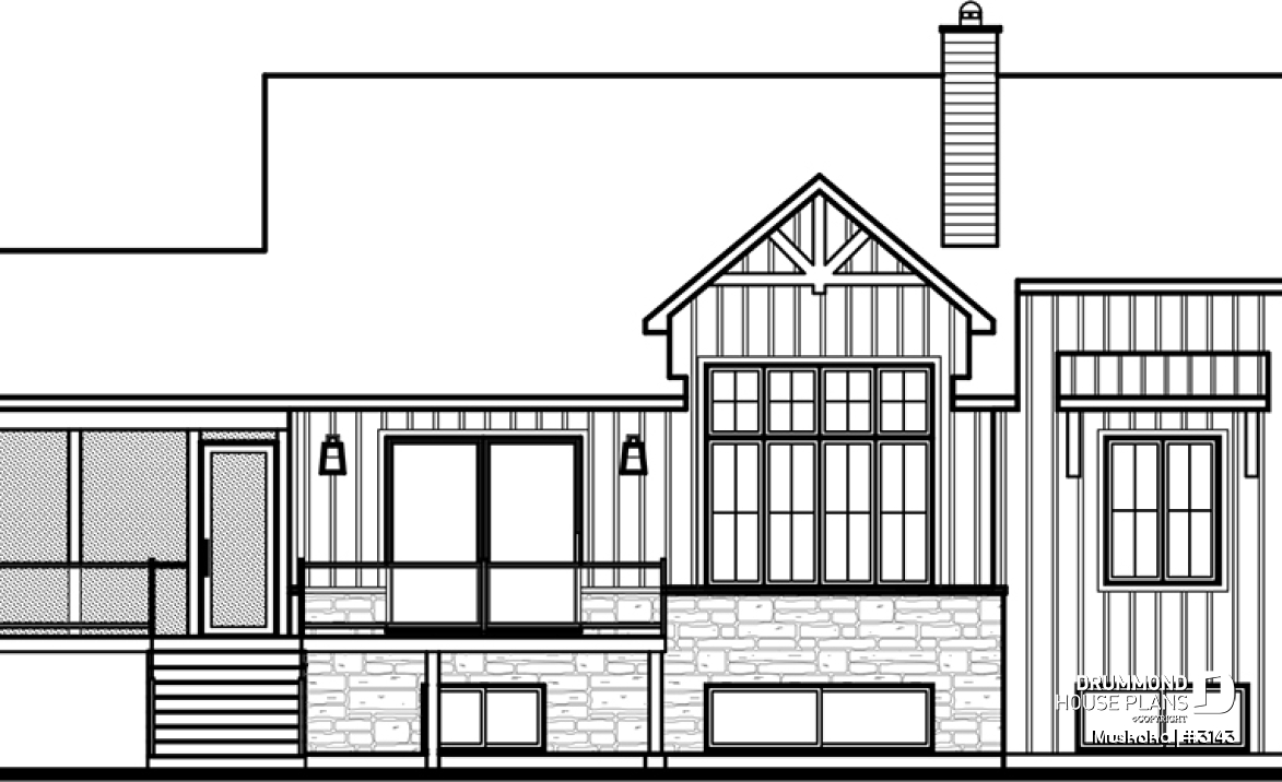 rear elevation - Muskoka