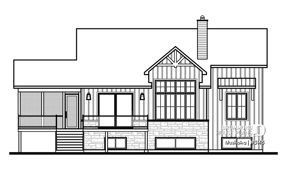 rear elevation - Muskoka