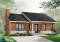 front - BASE MODEL - Small affordable modern ranch style house plan with open floor plan concept, kitchen island and fireplace - Bradley