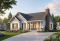 front - BASE MODEL - Transitional Bungalow house plan with open floor plan, large fireplace, kitchen island, large bathroom - Bradley 2