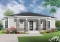 front - BASE MODEL - Economical Modern home plan with an open kitchen, dining, family floor plan - NOYO 2