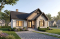 front - BASE MODEL - Ranch bungalow house plan with 3 bedrooms on main floor, open floor plan concept, fireplace - Aspen Creek