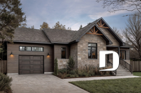 front - BASE MODEL - 2 bedroom bungalow with garage, mud room, laundry room on main and open floor plan - Aspen Creek 2 