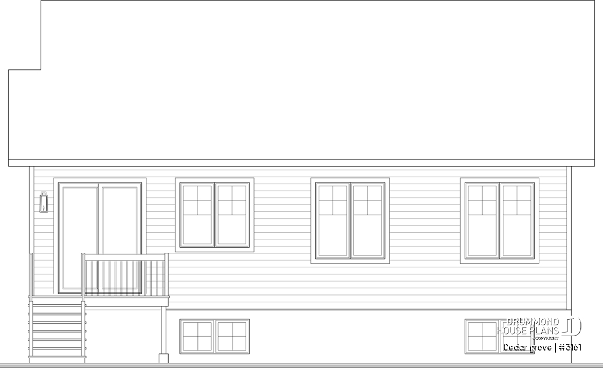 rear elevation - Cedar grove