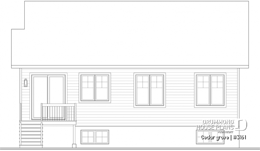 rear elevation - Cedar grove