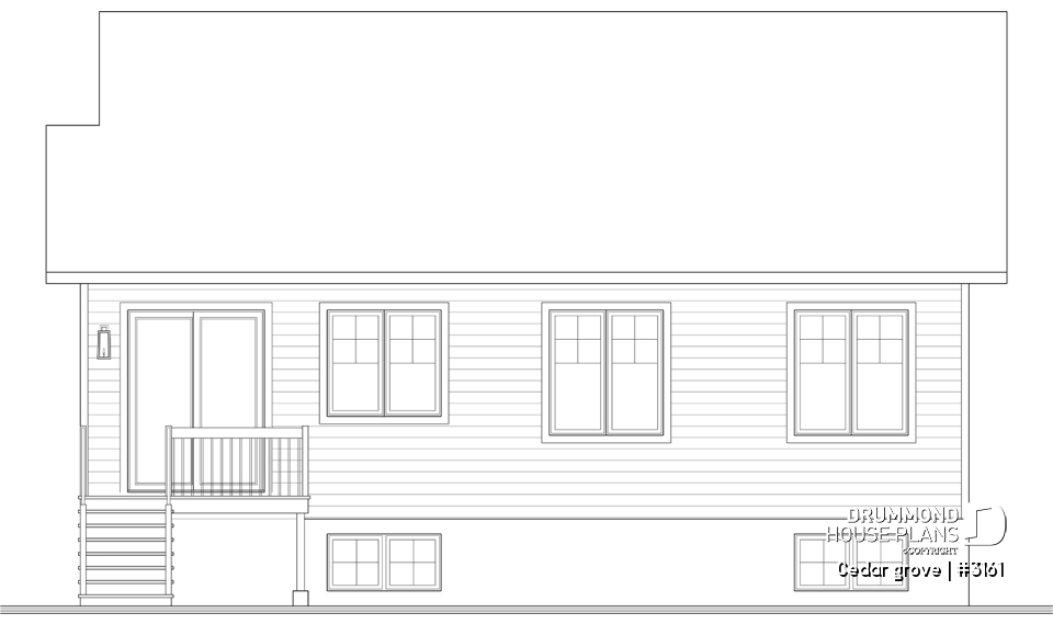 rear elevation - Cedar grove