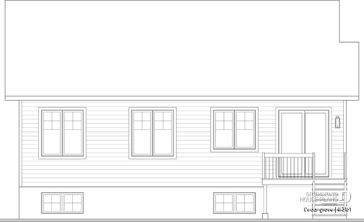 rear elevation - Cedar grove