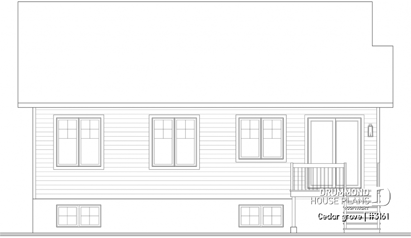 rear elevation - Cedar grove