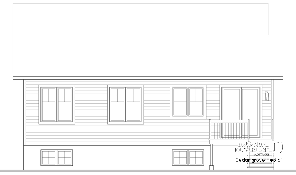 rear elevation - Cedar grove