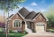 front - BASE MODEL - Stylish one-story house plan, great master bedroom w/ walk-in, nice dining/living area with cathedral ceiling - Cornwell
