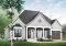 Color version 1 - Front - Country bungalow house plan w/garage, open floor plan, large master bedroom w/sitting area, 9' ceiling - Tacite
