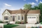 front - BASE MODEL - Budget friendly one-storey house plan with garage, 2 bedrooms, unfinished basement - Lancy