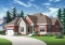 front - BASE MODEL - Luxurious Craftsman bungalow house plan, large master suite, large living room, den, fireplace and garage - Foxwood 3