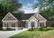 front - BASE MODEL - 3 bedroom Ranch house plan with two-car garage, master suite, total 3 bedrooms 2 baths, fireplace - Oakdale