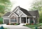 front - BASE MODEL - Ranch Bungalow house plan, with galley kitchen, open floor plan concept, garage, many foundation options - Maitland 3