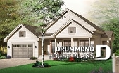 front - BASE MODEL - 2 bedroom bungalow with covered porches front & back and garage - Concord