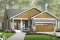 front - BASE MODEL - Craftsman inspired house plan with double garage, covered terrace, 3 bedrooms, laundry room, great kitchen - Westbrook