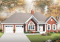 front - BASE MODEL - Single storey country style with 2 sided fireplace and double garage, very functionnal family bathroom - Leyland 3