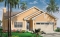 front - BASE MODEL - Narrow lot house plan, 3 bedroom with ensuite, formal dining room, double garage and lanai - Lauderdale