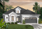 Color version 5 - Front - 4 bedroom 2.5 bath one story house plans, 2-car garage, large master suite with private balcony - Westbury