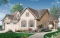 front - BASE MODEL - One-story 3 to 4 bedroom house plan, 2-car garage, fireplace, laundry room on main floor - Locanda