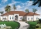 front - BASE MODEL - 4 bedroom Mediteraneanm home plan with 10' ceilngs and triple garage - Whitehurst