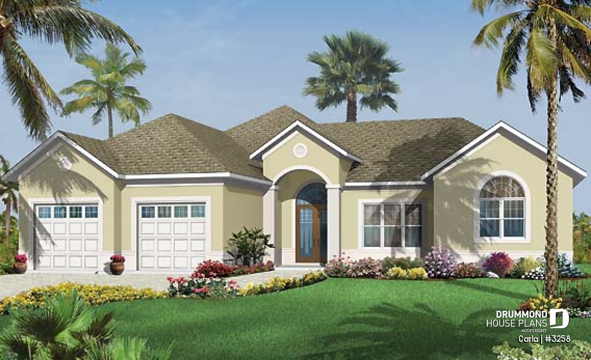 front - BASE MODEL - 3 bedroom mediteranean with high ceilings and a covered terrace - Carla