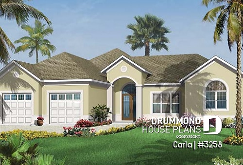 front - BASE MODEL - 3 bedroom mediteranean with high ceilings and a covered terrace - Carla